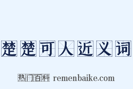 楚楚可人近义词是什么意思的图片